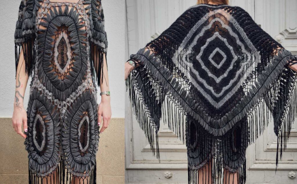 Lola de Logaro transforma o "encaixe de subsistencia" en rebeldía e liberdade na pasarela do ArtEncaixe da Mostra de Camariñas